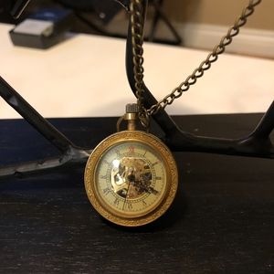 steampunk clock necklace